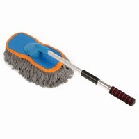 阿布熊 汽車清洗刷 超纖維伸縮式 可旋轉 蠟拖 玻璃清洗 汽車拖把 蠟刷 撣灰 車撣